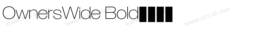 OwnersWide Bold字体转换